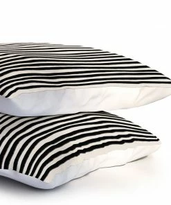 DYD BLACK VERTICAL LINES PILLOW SHAMS