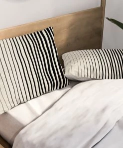 DYD BLACK VERTICAL LINES PILLOW SHAMS