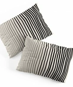 DYD BLACK VERTICAL LINES PILLOW SHAMS