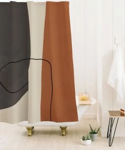 DYD BATH MODERN ABSTRACT SHAPES II SHOWER CURTAIN