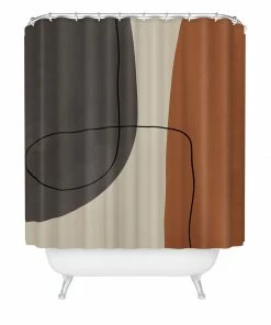 DYD BATH MODERN ABSTRACT SHAPES II SHOWER CURTAIN