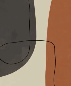 DYD BATH MODERN ABSTRACT SHAPES II SHOWER CURTAIN