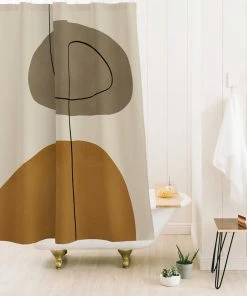 DYD BATH ORGANIC ABSTRACT SHAPESII SHOWER CURTAIN