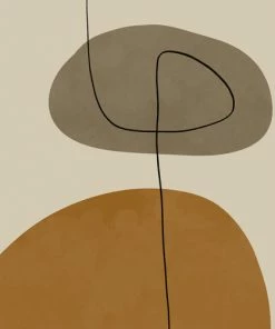 DYD BATH ORGANIC ABSTRACT SHAPESII SHOWER CURTAIN