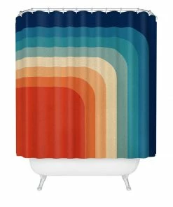 DYD BATH RETRO 70S COLOR PALETTE III SHOWER CURTAIN