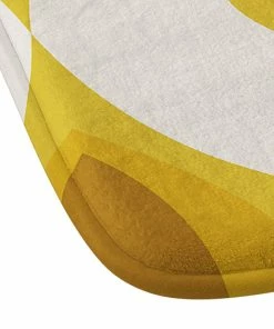 DYD YELLOW ORNAMENTS MEMORY FOAM BATH MAT