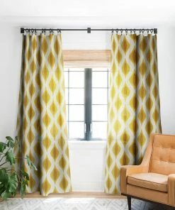 DYD YELLOW ORNAMENTS WINDOW CURTAINS WALL DECOR