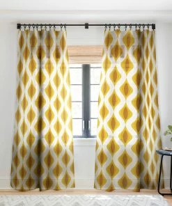 DYD YELLOW ORNAMENTS WINDOW CURTAINS WALL DECOR