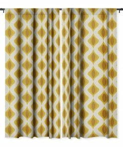 DYD YELLOW ORNAMENTS WINDOW CURTAINS