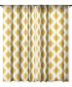 DYD YELLOW ORNAMENTS WINDOW CURTAINS WALL DECOR