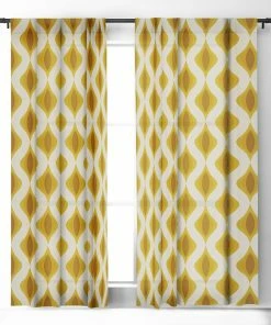 DYD YELLOW ORNAMENTS WINDOW CURTAINS WALL DECOR