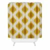 DYD YELLOW ORNAMENTS SHOWER CURTAIN BATH