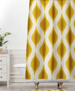 DYD YELLOW ORNAMENTS MEMORY FOAM BATH MAT