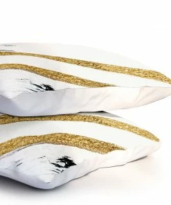 DYD BLACK ARMOR 8 A MINIMAL ABSTRACT PIE PILLOW SHAMS