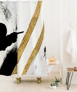 DYD ARMOR 8 A MINIMAL ABSTRACT PIE SHOWER CURTAIN