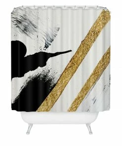 DYD ARMOR 8 A MINIMAL ABSTRACT PIE SHOWER CURTAIN