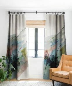 DYD WALL DECOR BEGIN AGAIN 2 AN ABSTRACT MIX WINDOW CURTAINS