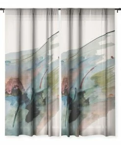DYD WALL DECOR BEGIN AGAIN 2 AN ABSTRACT MIX WINDOW CURTAINS
