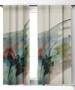 DYD WALL DECOR BEGIN AGAIN 2 AN ABSTRACT MIX WINDOW CURTAINS