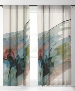 DYD WALL DECOR BEGIN AGAIN 2 AN ABSTRACT MIX WINDOW CURTAINS