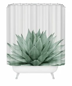DYD AGAVE GREEN SUMMER VIBES SHOWER CURTAIN BATH