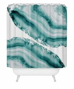 DYD BATH SOFT TURQUOISE AGATE 1 SHOWER CURTAIN