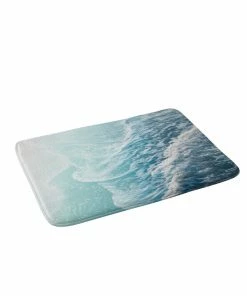 DYD SOFT TURQUOISE OCEAN DREAM WAVES MEMORY FOAM BATH MAT