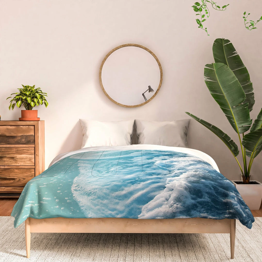 DYD SOFT TURQUOISE OCEAN DREAM WAVES DUVET / COMFORTER 10 DYD SOFT TURQUOISE OCEAN DREAM WAVES DUVET / COMFORTER