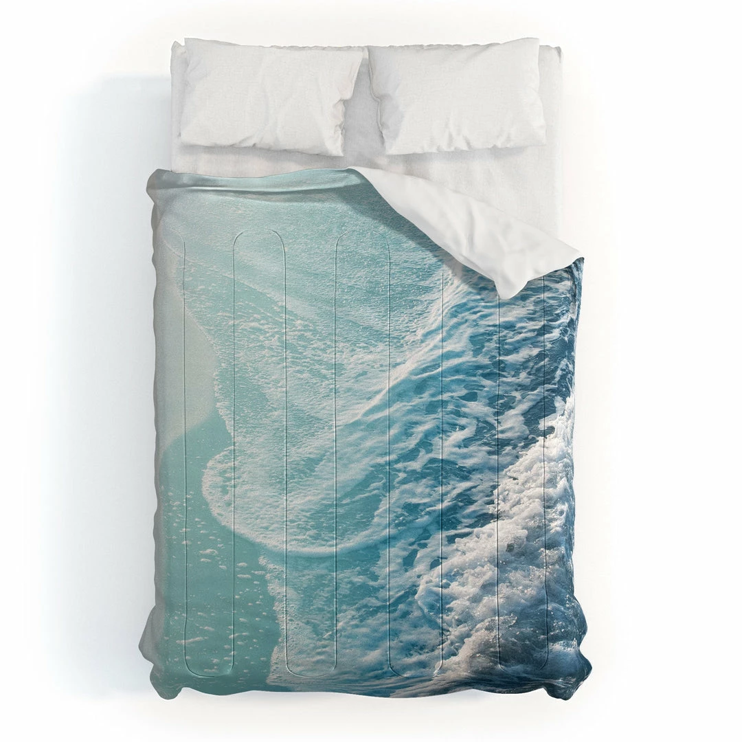DYD SOFT TURQUOISE OCEAN DREAM WAVES DUVET / COMFORTER 8 DYD SOFT TURQUOISE OCEAN DREAM WAVES DUVET / COMFORTER