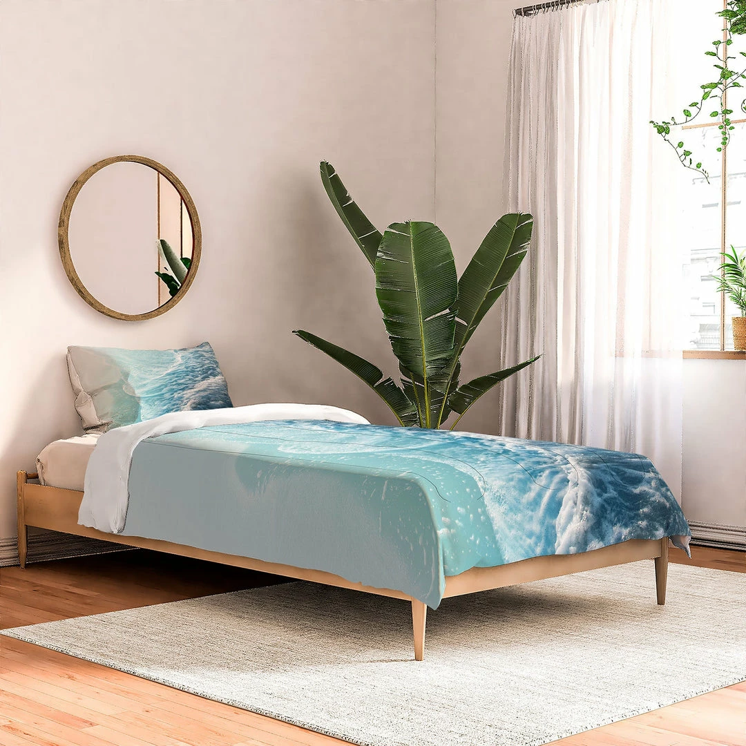 DYD SOFT TURQUOISE OCEAN DREAM WAVES DUVET / COMFORTER 12 DYD SOFT TURQUOISE OCEAN DREAM WAVES DUVET / COMFORTER