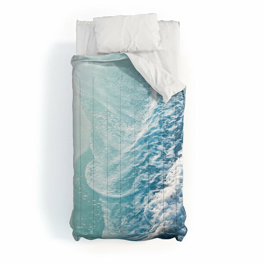 DYD SOFT TURQUOISE OCEAN DREAM WAVES DUVET / COMFORTER 11 DYD SOFT TURQUOISE OCEAN DREAM WAVES DUVET / COMFORTER