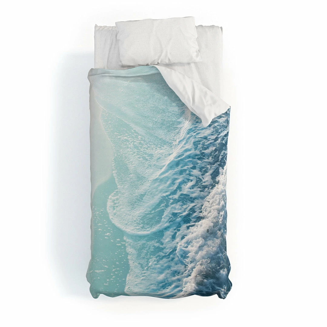 DYD SOFT TURQUOISE OCEAN DREAM WAVES DUVET / COMFORTER 6 DYD SOFT TURQUOISE OCEAN DREAM WAVES DUVET / COMFORTER