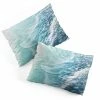 DYD SOFT TURQUOISE OCEAN DREAM WAVES PILLOW SHAMS SKY & WATER
