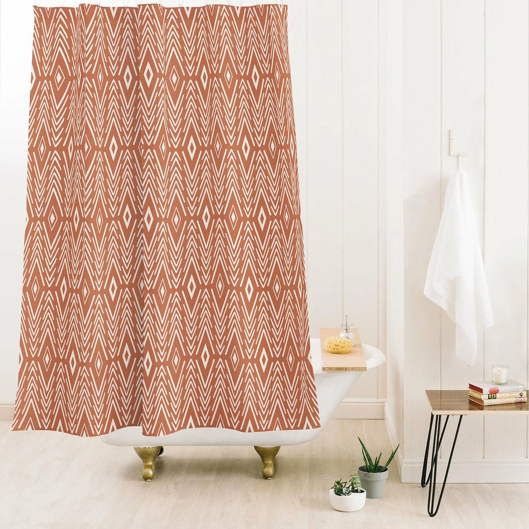 DYD BATH BOHEMIAN DIAMONDS CLAY SHOWER CURTAIN 4 DYD BATH BOHEMIAN DIAMONDS CLAY SHOWER CURTAIN