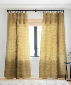 DYD BOHEMIAN DIAMONDS HONEY WINDOW CURTAINS WALL DECOR