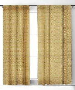 DYD BOHEMIAN DIAMONDS HONEY WINDOW CURTAINS WALL DECOR