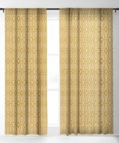 DYD BOHEMIAN DIAMONDS HONEY WINDOW CURTAINS WALL DECOR