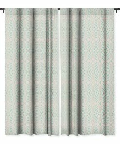 DYD BOHEMIAN DIAMONDS MINT WINDOW CURTAINS