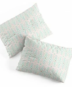 DYD BOHEMIAN DIAMONDS MINT PILLOW SHAMS