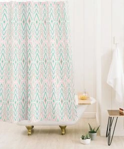 DYD BOHEMIAN DIAMONDS MINT SHOWER CURTAIN BATH