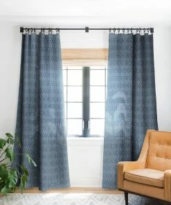 DYD WALL DECOR BOHEMIAN DIAMONDS NAVY WINDOW CURTAINS