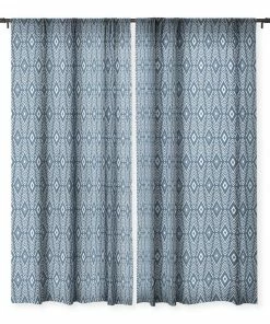 DYD BOHEMIAN DIAMONDS NAVY WINDOW CURTAINS WALL DECOR