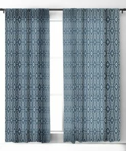 DYD BOHEMIAN DIAMONDS NAVY WINDOW CURTAINS WALL DECOR