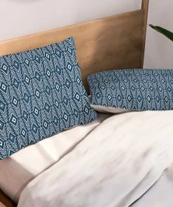 DYD BOHEMIAN DIAMONDS NAVY PILLOW SHAMS SKY & WATER