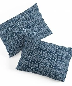 DYD BOHEMIAN DIAMONDS NAVY PILLOW SHAMS SKY & WATER