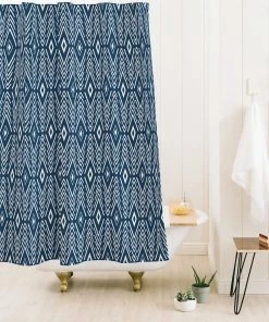 DYD BATH BOHEMIAN DIAMONDS NAVY SHOWER CURTAIN