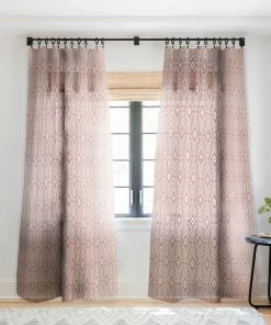 DYD BOHEMIAN DIAMONDS PEACH WINDOW CURTAINS WALL DECOR