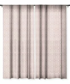 DYD BOHEMIAN DIAMONDS PEACH WINDOW CURTAINS WALL DECOR