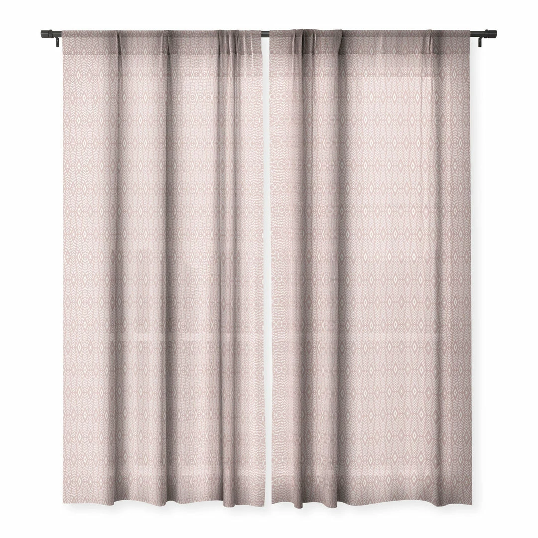 DYD BOHEMIAN DIAMONDS PEACH WINDOW CURTAINS 6 DYD BOHEMIAN DIAMONDS PEACH WINDOW CURTAINS