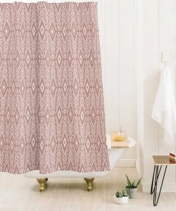 DYD BATH BOHEMIAN DIAMONDS PEACH SHOWER CURTAIN
